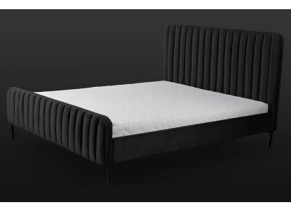 Leder Chesterfield-Sofa im klassischen Design in Schwarz