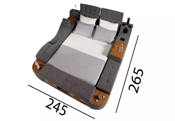 Multifunktion Bett Doppelbetten Modernes Bettgestell Betten 180x200cm Hotel Neu