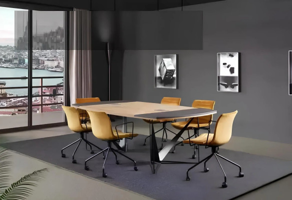 Großer Besprechungstisch Moderne Bürotische Seminartisch Office Einrichtung