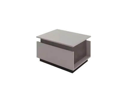 Grauer Designer Couchtisch mit Ablageflächen Arbeitszimmermöbel Holzmöbel