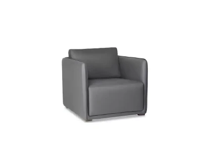 Sessel Couch Polster Sitz Designer Textil 1 Sitzer Couchen Polster Grau