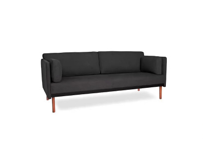 Dreisitzer Design Sofa 3 Sitz Couchen Polster Sofas Design Holz Textil