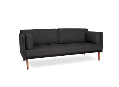 Dreisitzer Design Sofa 3 Sitz Couchen Polster Sofas Design Holz Textil