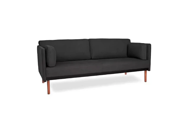 Dreisitzer Design Sofa 3 Sitz Couchen Polster Sofas Design Holz Textil