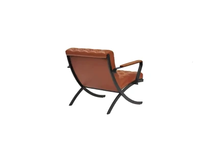 Sessel Arbeitszimmer  Holz Luxus Polstersitz Modern Braun JV Möbel