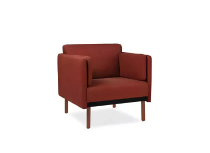 Designer Sessel Schlafsofa Luxus Polstersitz Textil Modern Holz Rot