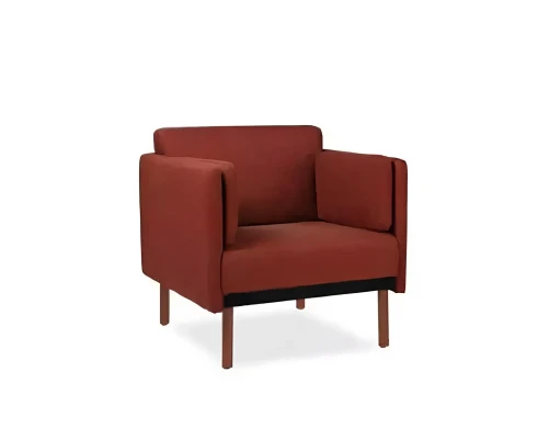 Designer Sessel Schlafsofa Luxus Polstersitz Textil Modern Holz Rot
