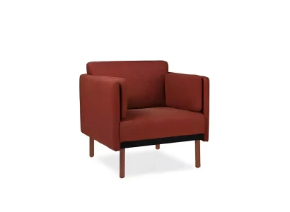 Designer Sessel Schlafsofa Luxus Polstersitz Textil Modern Holz Rot