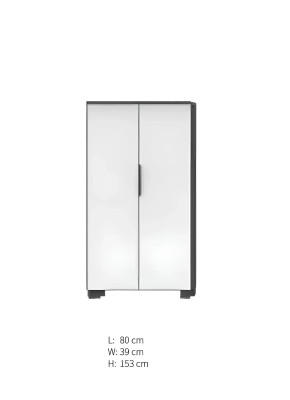 Weißer Büroschrank Arbeitszimmer Einrichtung Designer Sideboard Modern