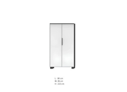 Weißer Büroschrank Arbeitszimmer Einrichtung Designer Sideboard Modern