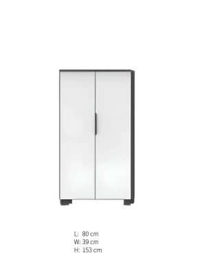Weißer Büroschrank Arbeitszimmer Einrichtung Designer Sideboard Modern