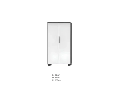 Weißer Büroschrank Arbeitszimmer Einrichtung Designer Sideboard Modern
