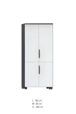 Arbeitszimmermöbel Schwarz-weißer Schrank Büromöbel Moderne Anrichte