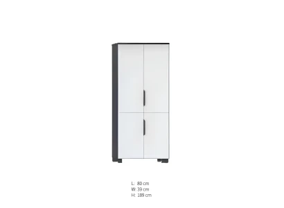 Arbeitszimmermöbel Schwarz-weißer Schrank Büromöbel Moderne Anrichte