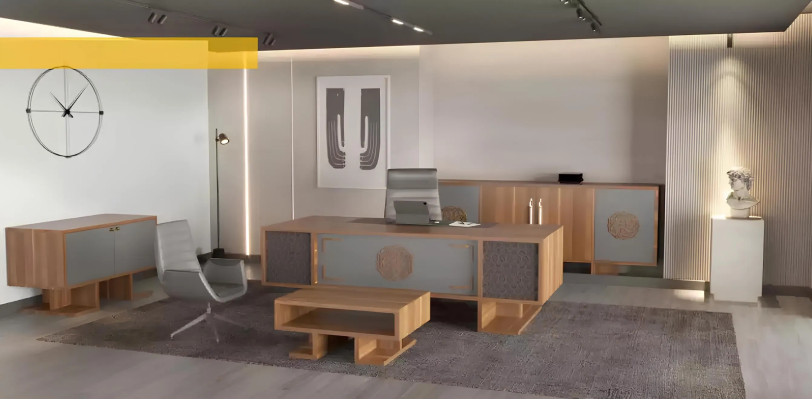 Braune Moderne Arbeitszimmermöbel Schreibtisch Couchtisch Sideboard Möbel