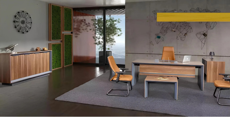 Bürokonsole Sideboard Moderne Arbeitszimmer Einrichtung Schrank Holzmöbel