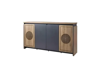 Sideboard Kommode Schrank Braun Anrichte Büromöbel Büro Einrichtung Neu