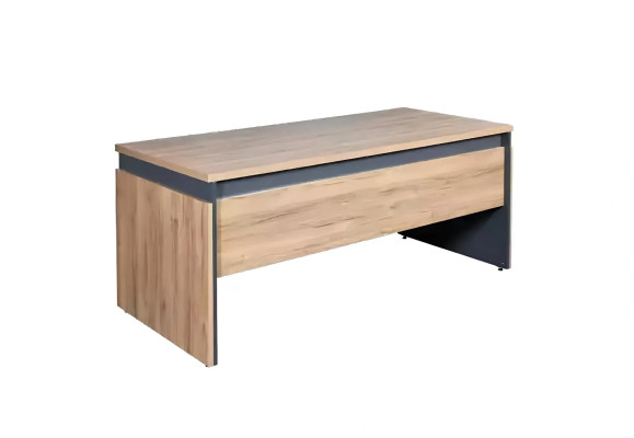 Großes Büromöbel Set Schreibtisch Massivholz Möbel Kommode Braun 4tlg