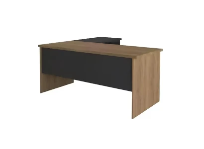 Eckschreibtisch Büroeinrichtung Chef Zimmer Modern Design Schreibtisch Braun