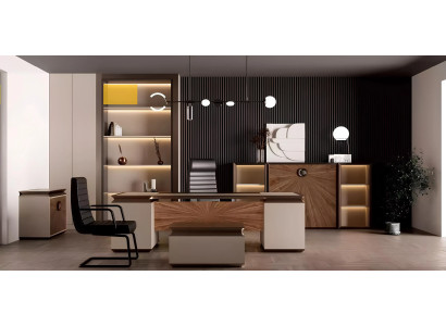 Büromöbel Set Arbeitszimmermöbel Schreibtisch Aktenschrank Kommode Modern