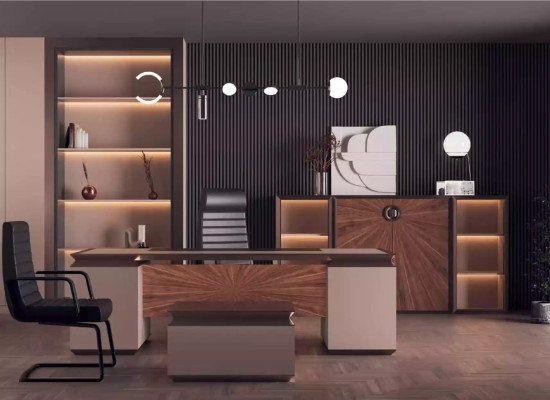 Luxus Büro Couchtisch Arbeitszimmermöbel Designer Kaffeetisch Braun Holz