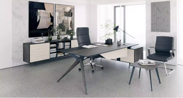 Büro Set Luxus Möbel Eckschreibtisch Couchtisch Sideboard Set 3tlg Modern