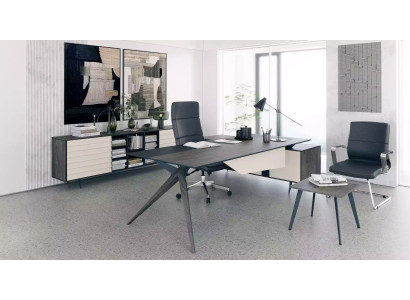 Büro Set Luxus Möbel Eckschreibtisch Couchtisch Sideboard Set 3tlg Modern