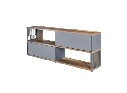 Arbeitszimmer buro Schreibtisch Couchtisch Aktenschrank Modern Braun