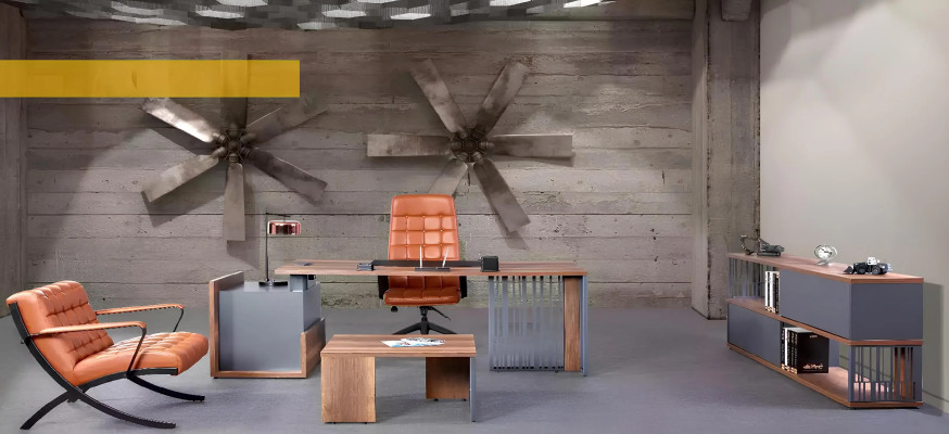 Design Schreibtisch Büro Einrichtung Chef Arbeitszimmer Möbel Büromöbel neu