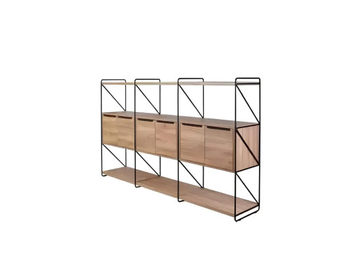 Arbeitszimmer Schrank Bücherregal Holz Büroschrank Regal Modern