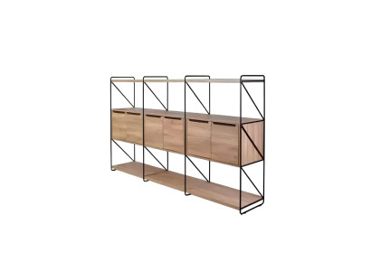 Arbeitszimmer Schrank Bücherregal Holz Büroschrank Regal Modern