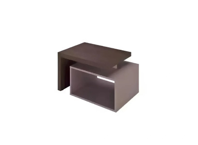 Brauner Couchtisch mit Ablageflächen Arbeitszimmermöbel Beistelltische