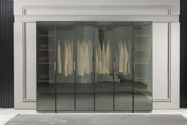 Loft Schlafzimmer Graues Bett Schrank Nachttische Kommode 5tlg. Set