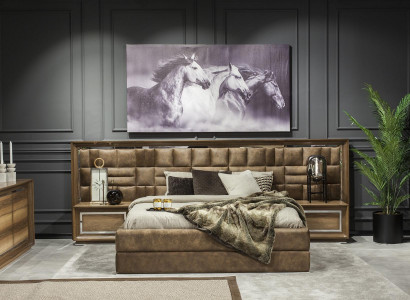 Schlafzimmer Set Komplett Kleiderschrank Schrank Nachttische Bett 5tlg.