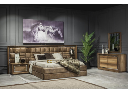 Schlafzimmer Set Komplett Kleiderschrank Schrank Nachttische Bett 5tlg.