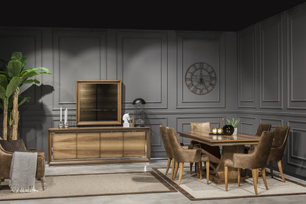 Anrichte + Spiegel in braun Mit Stauraum Einfache Handhabung Neu