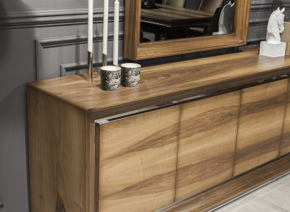 Luxus Esszimmer Garnitur Esstisch mit Stühlen Anrichte Tisch 7tlg. Essgruppe