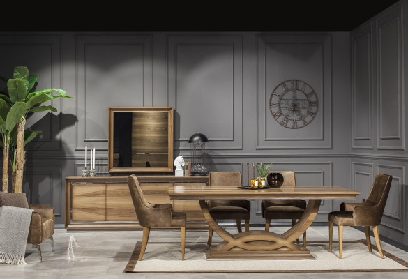 Luxus Esstisch 207x101cm Tisch Elegante Esszimmer Tische Holztisch Möbel