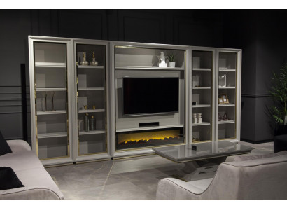 xxl wohnwand schrank wohnwände design möbel kamin feuerstelle schrankwände