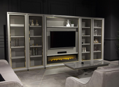 xxl wohnwand schrank wohnwände design möbel kamin feuerstelle schrankwände