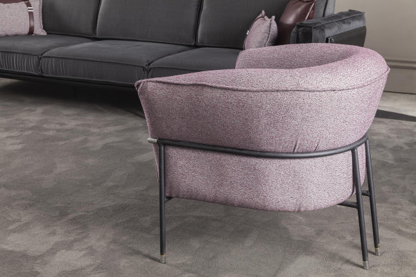 Sessel Wohnzimmer Luxus Relax Stühle Club Lounge Möbel Sofa Flieder