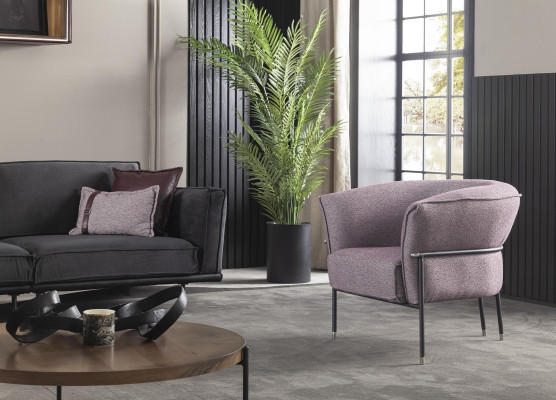 Sessel Wohnzimmer Luxus Relax Stühle Club Lounge Möbel Sofa Flieder