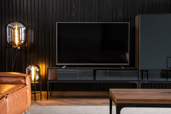 rtv Wohnwand mit Spiegel tv Fronten Schrank Schwarz Braune Schrank Wand