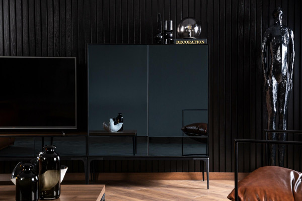 rtv Wohnwand mit Spiegel tv Fronten Schrank Schwarz Braune Schrank Wand