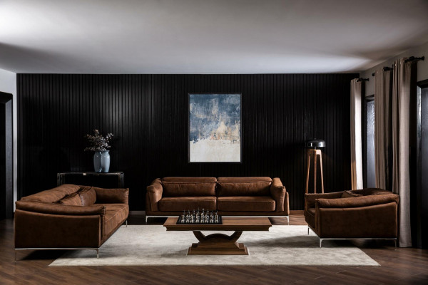 Sessel in Braun Modern Style Mittel gepolstert Luxuriös Bequem Einsitzer