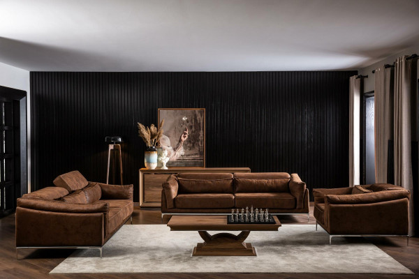 Sessel in Braun Modern Style Mittel gepolstert Luxuriös Bequem Einsitzer