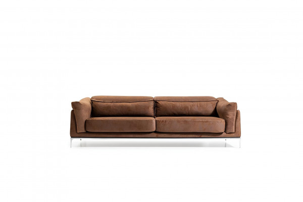 Sessel + Sofa in Braun Modern Style Mittelweich Luxuriös Bequem Neu