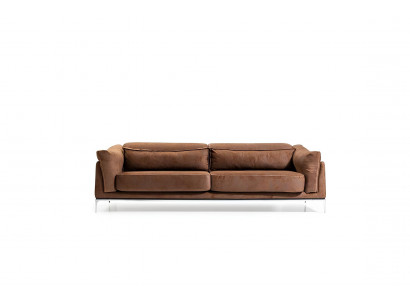 Sessel + Sofa in Braun Modern Style Mittelweich Luxuriös Bequem Neu