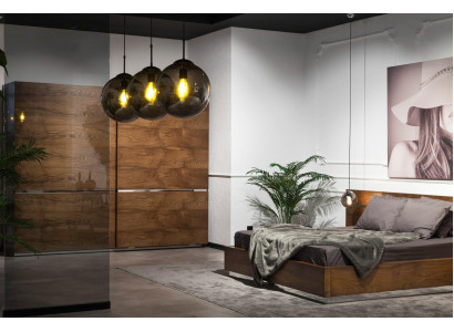 Schlafzimmer Set Komplett Kleiderschrank Schrank Nachttische Bett 4tlg.