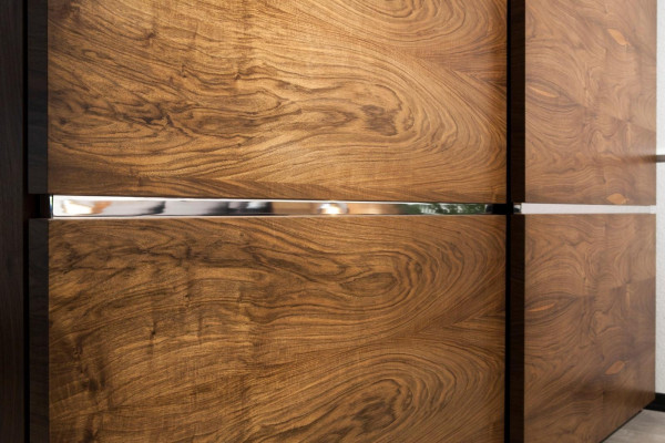 Großer Schwebetüren Schrank Kleiderschrank Brauner Kleiderschränke 265cm